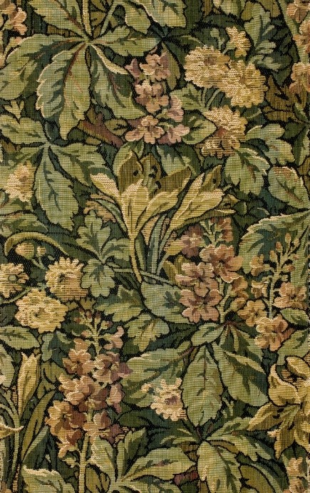 Fleurs et feuillage, 1er quart du XXe siècle, nord de la France, tapisserie de coton, Roubaix, La Piscine-Musée d'Art et d'Industrie André Diligent